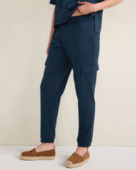 ORGANIC COTTON INTERLOCK CARGO PANTS | Talbots US