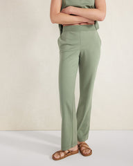 ORGANIC COTTON INTERLOCK BOOT CUT PANTS | Talbots US