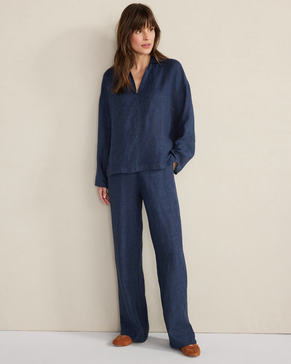 LINEN STRAIGHT LEG PANTS | Talbots US