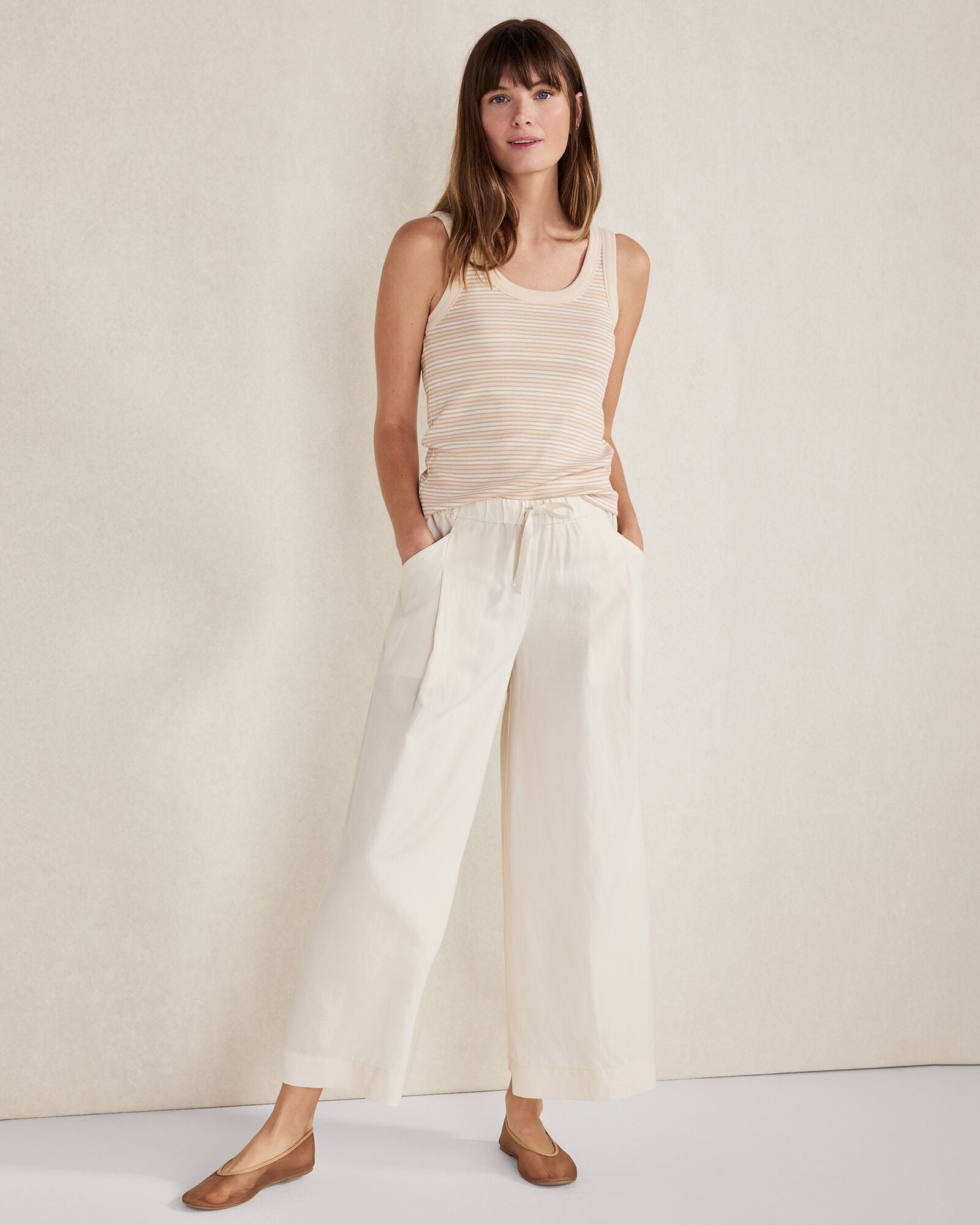 ORGANIC COTTON STRIPE SCOOP NECK TANK | Talbots online