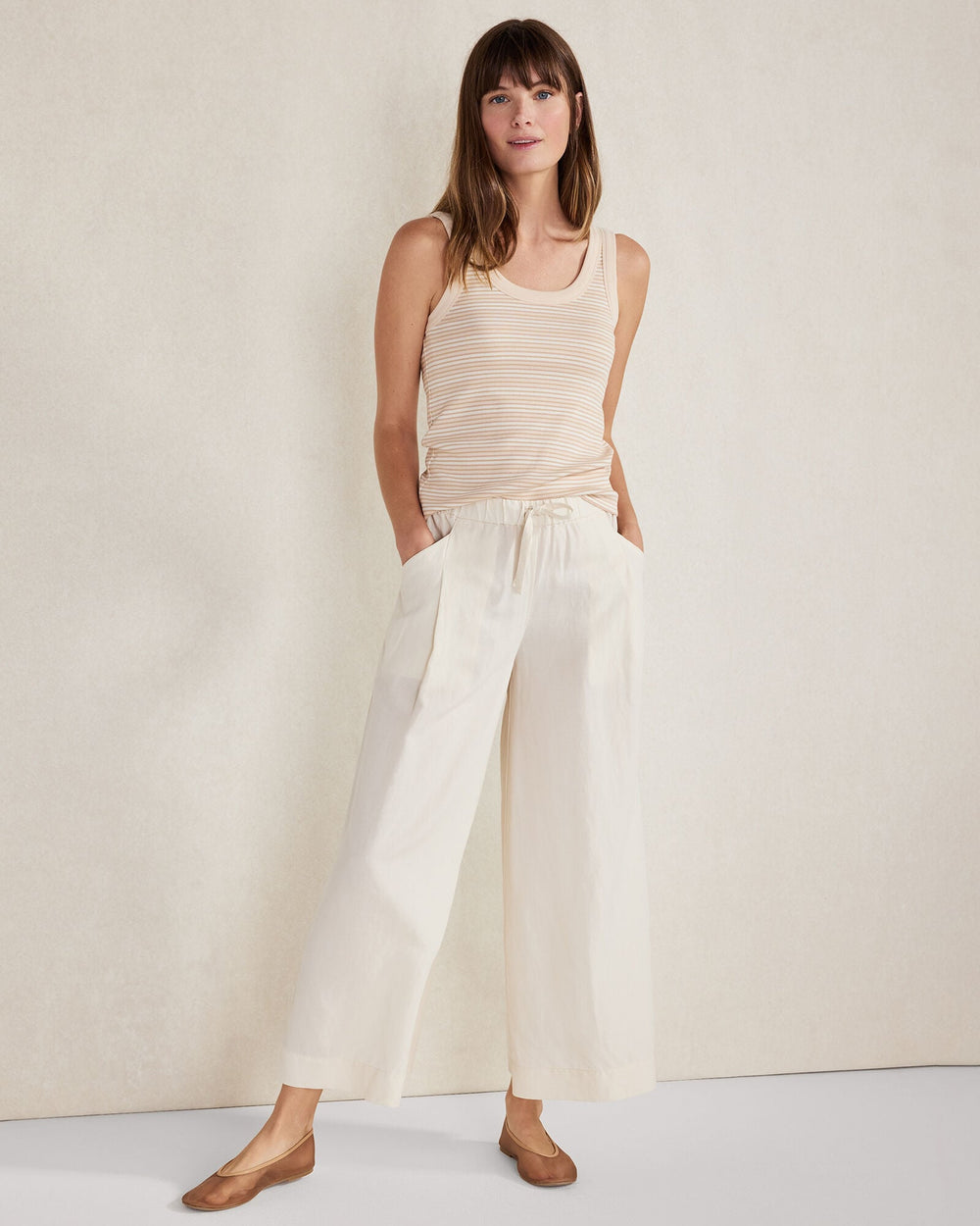 ORGANIC COTTON STRIPE SCOOP NECK TANK | Talbots online