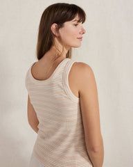 ORGANIC COTTON STRIPE SCOOP NECK TANK | Talbots online