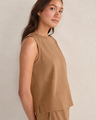 ORGANIC COTTON INTERLOCK SLEEVELESS TOP | Talbots near me