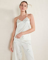 WASHABLE SILK DELICATE FLORAL V-NECK CAMI | Talbots online