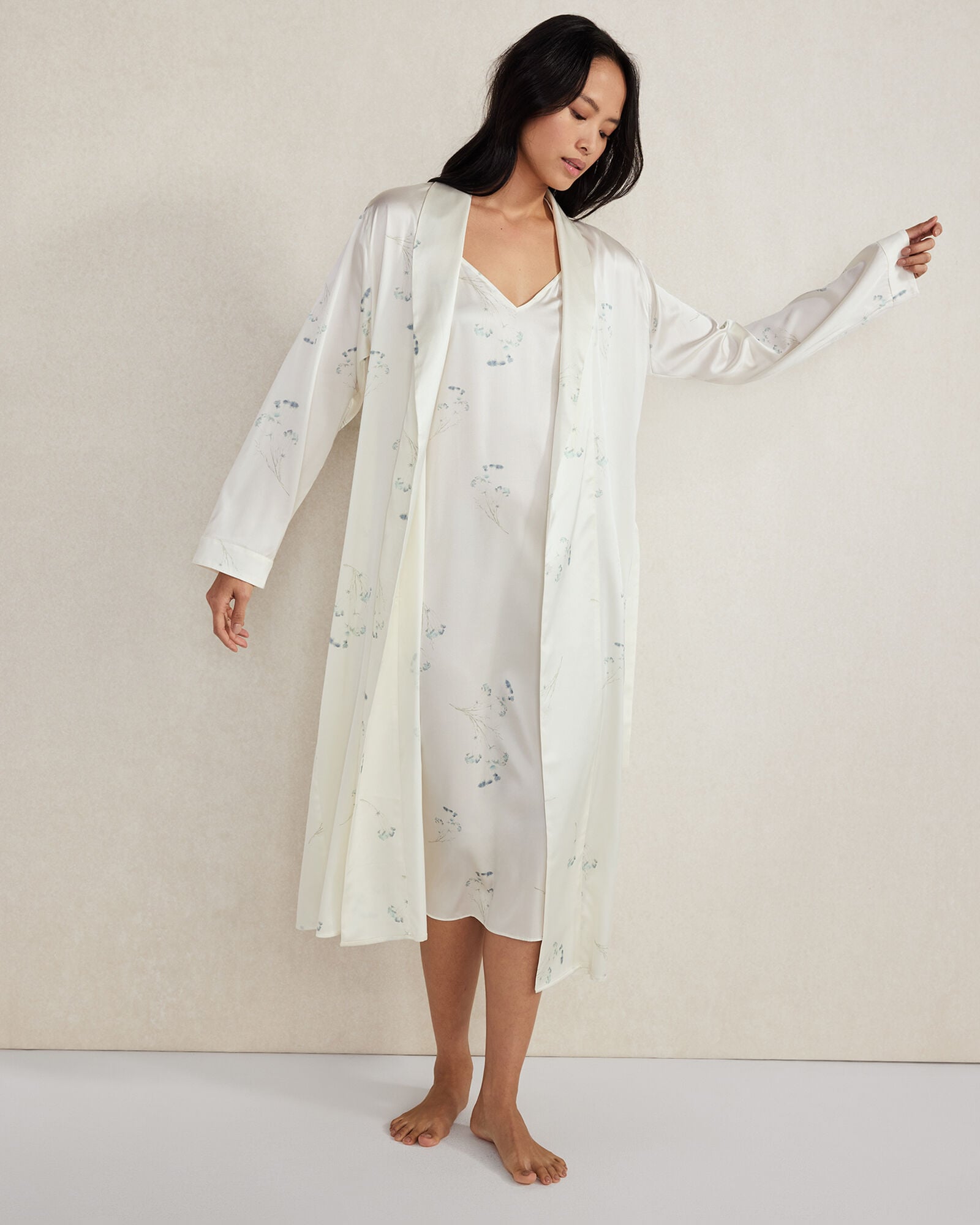 WASHABLE SILK DELICATE FLORAL CHEMISE | Talbots US