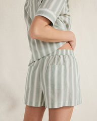 ORGANIC COTTON POPLIN STRIPE PAJAMA SET | Talbots discount