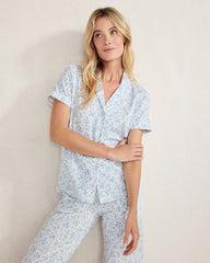 ORGANIC COTTON JERSEY MIRAGE PAJAMA SHIRT | Talbots for sale