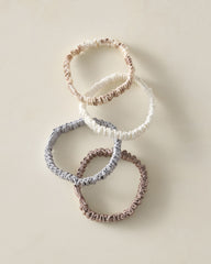 WASHABLE SILK HAIR TIES — NEUTRAL MULTI | Talbots sale