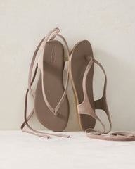 SUEDE WRAP-UP THONG SANDALS | Talbots outlet