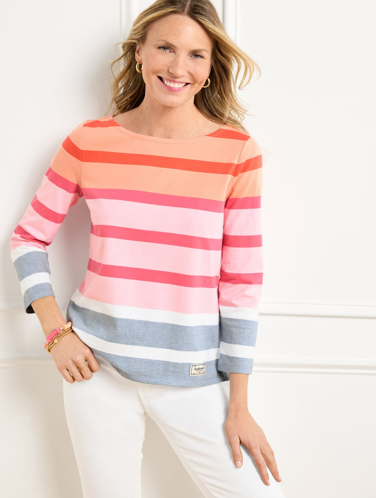 AUTHENTIC TALBOTS TEE - CELESTE STRIPE | Talbots on sale