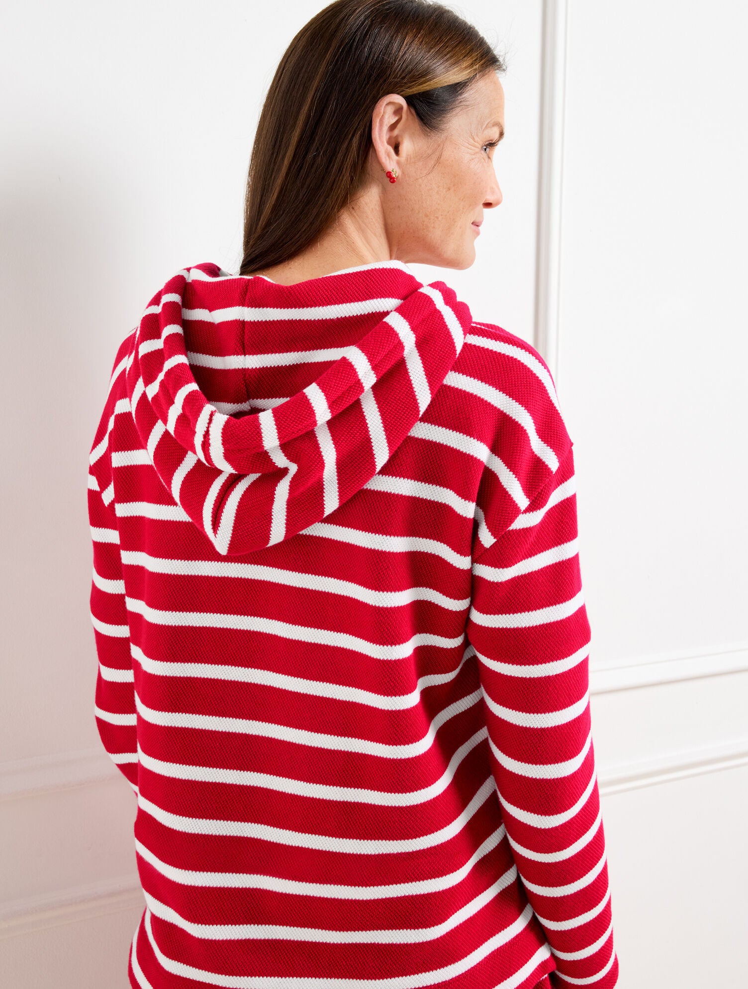 BEACH TERRY HOODIE - LUNA STRIPE | Talbots outlet