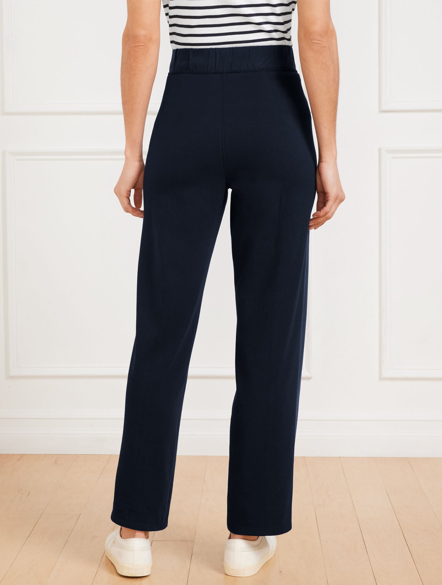 STRAIGHT LEG SEASIDE FRENCH TERRY PANTS | Talbots online