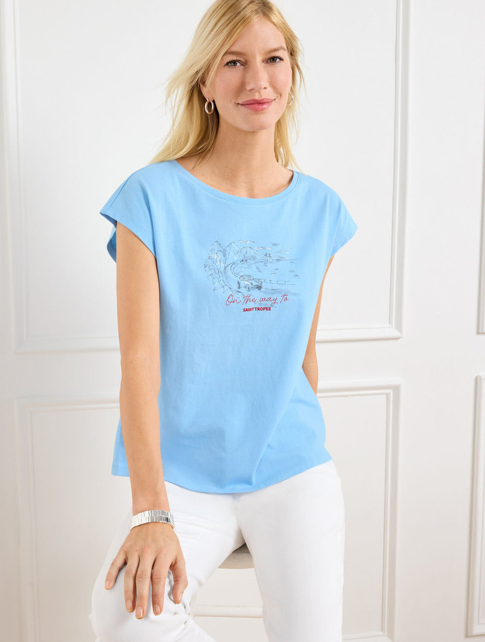 BATEAU NECK TEE - ST. TROPEZ | Talbots US