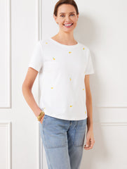 CREWNECK TEE - LEMON TREE | Talbots US