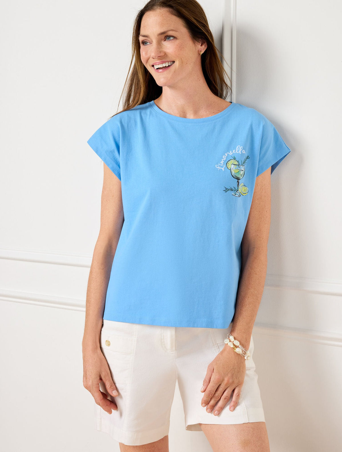 DOLMAN CREWNECK TEE - LIMONCELLO | Talbots outlet
