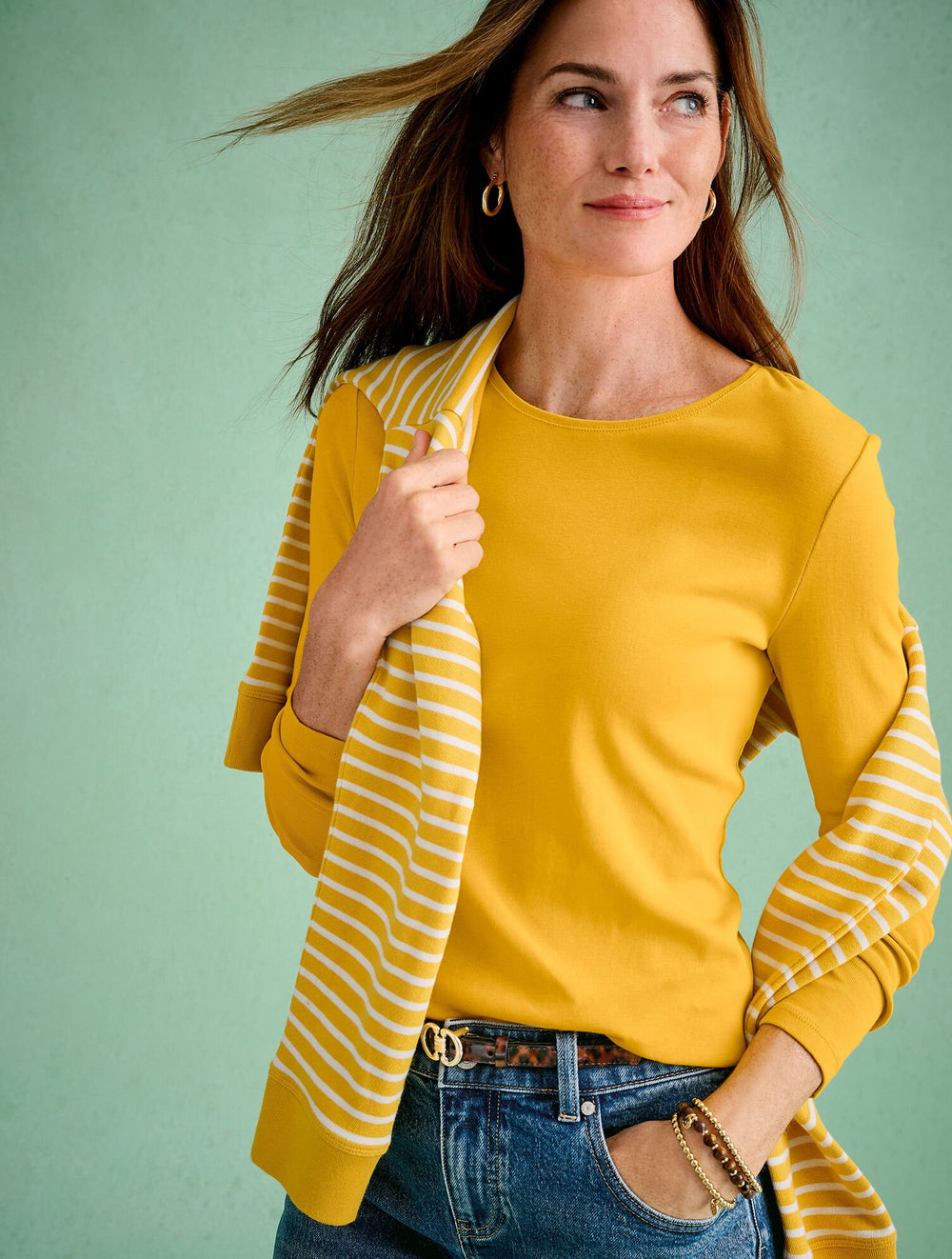 LONG SLEEVE CREWNECK TEE | Talbots on sale