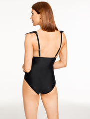 AQUA CLUB RUFFLE V-NECK ONE-PIECE SWIMSUIT | Talbots near me