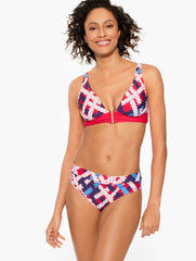 AQUA CLUB V-NECK BIKINI TOP - NAUTICAL VIBES | Talbots for sale