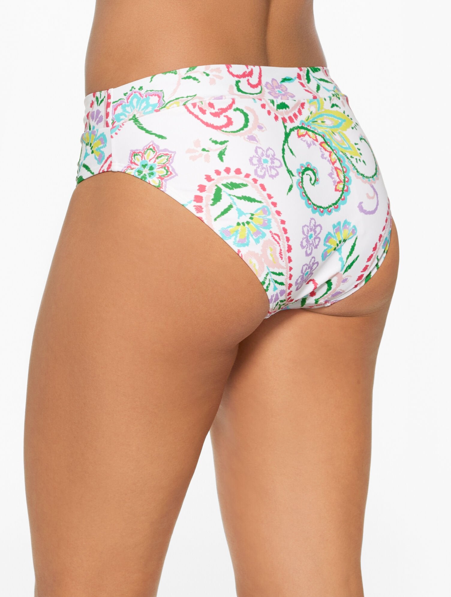 AQUA CLUB HIGH WAIST SWIM BOTTOM - ISLAND PAISLEY | Talbots online