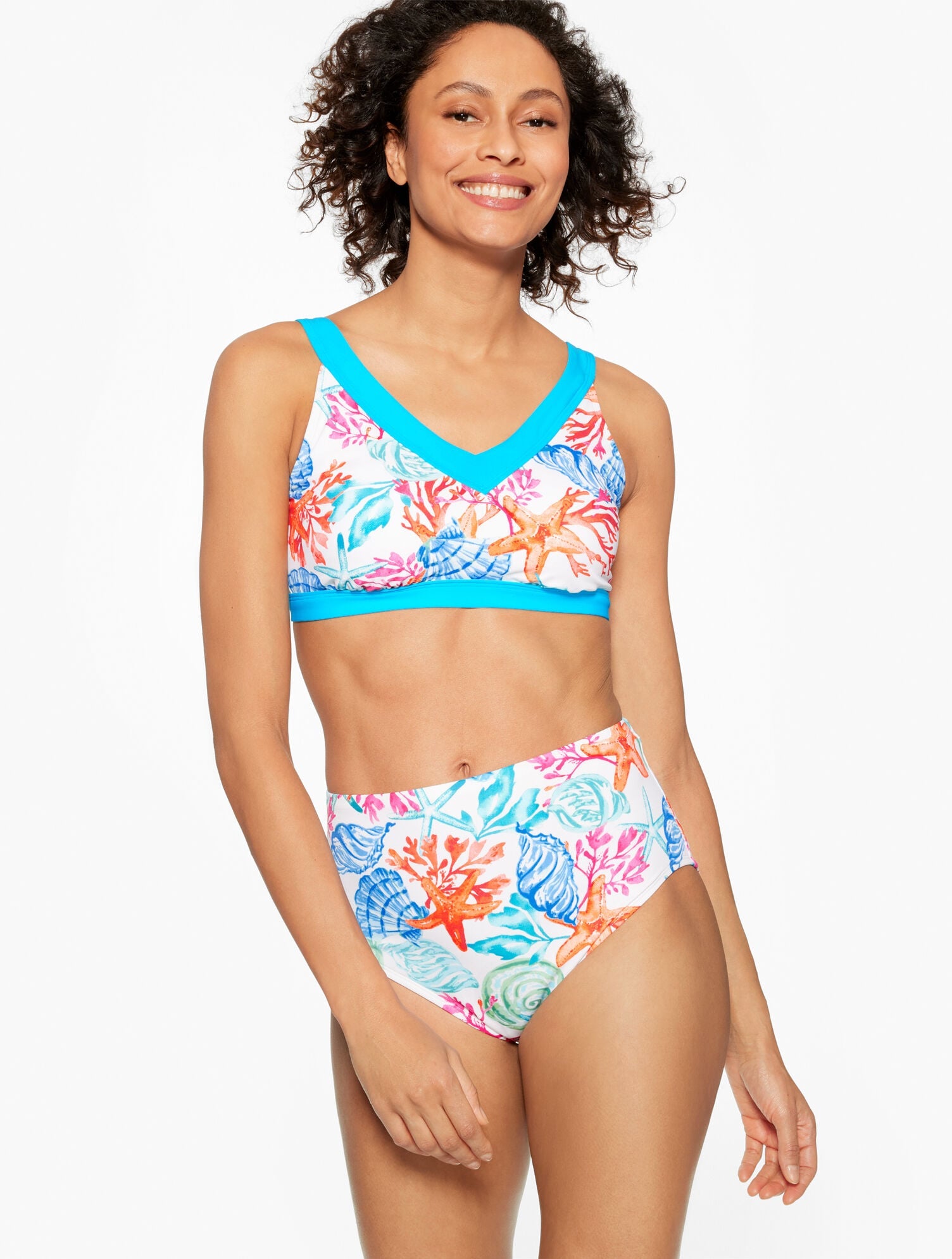 MIRACLESUIT® BIKINI TOP - CORAL & SHELLS | Talbots near me
