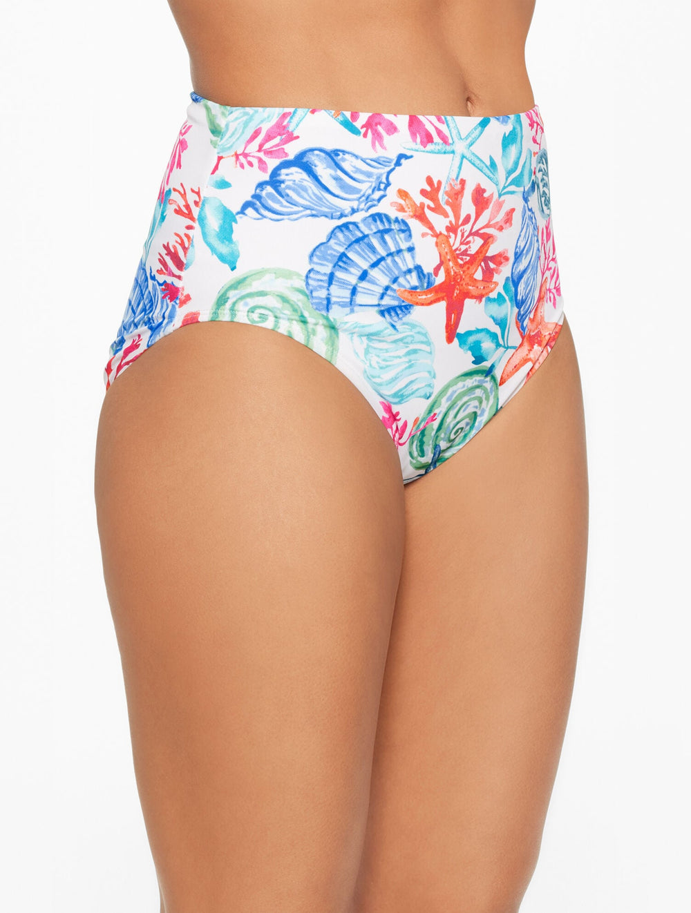 MIRACLESUIT® SWIM BRIEF - CORAL & SHELLS | Talbots online