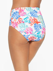 MIRACLESUIT® SWIM BRIEF - CORAL & SHELLS | Talbots online