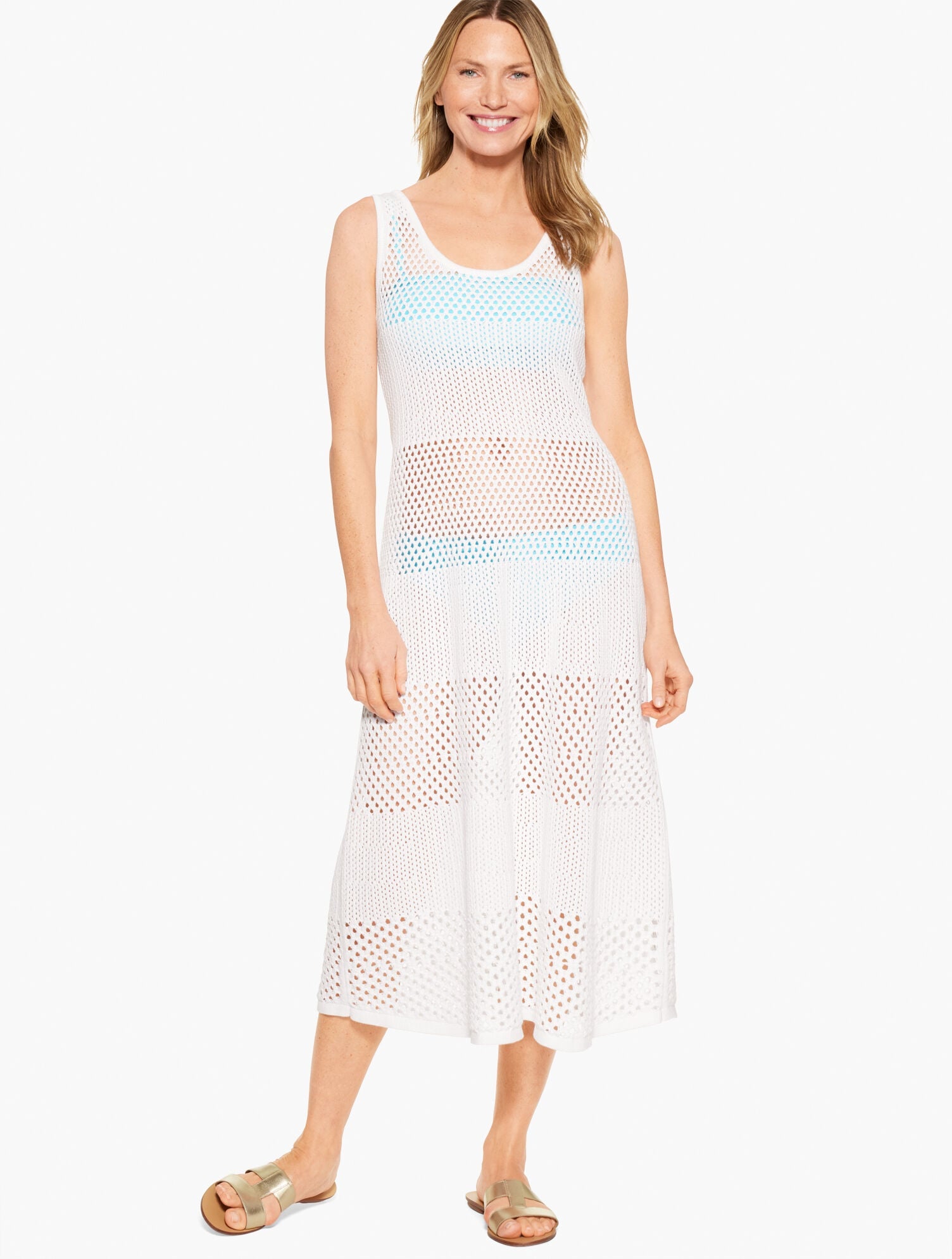 AQUA CLUB OPEN STITCH MIDI COVER-UP | Talbots sale