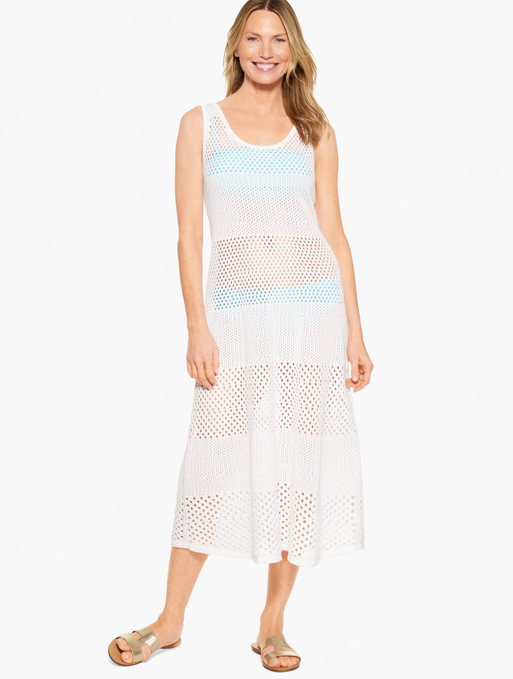 AQUA CLUB OPEN STITCH MIDI COVER-UP | Talbots sale