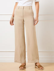 FLOWY WIDE ANKLE PANTS | Talbots discount