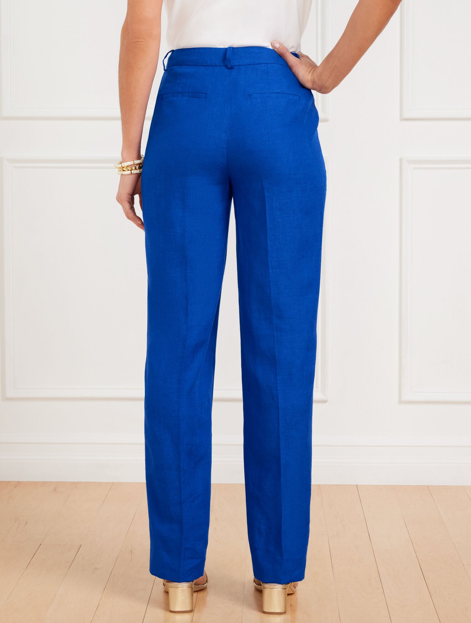 TALBOTS SOUTHAMPTON STRAIGHT LEG LINEN PANTS | Talbots on sale