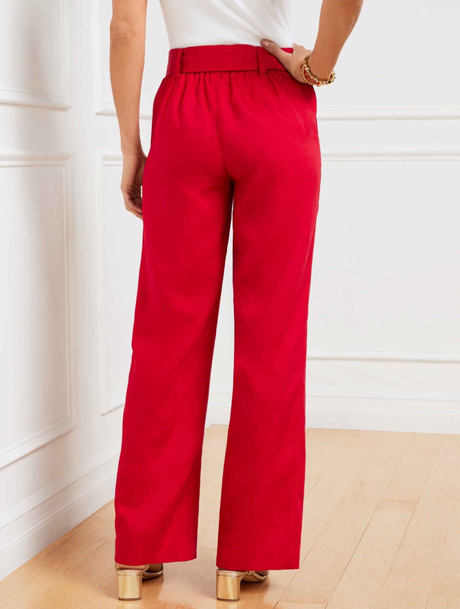 WIDE LEG PULL-ON PANTS | Talbots discount