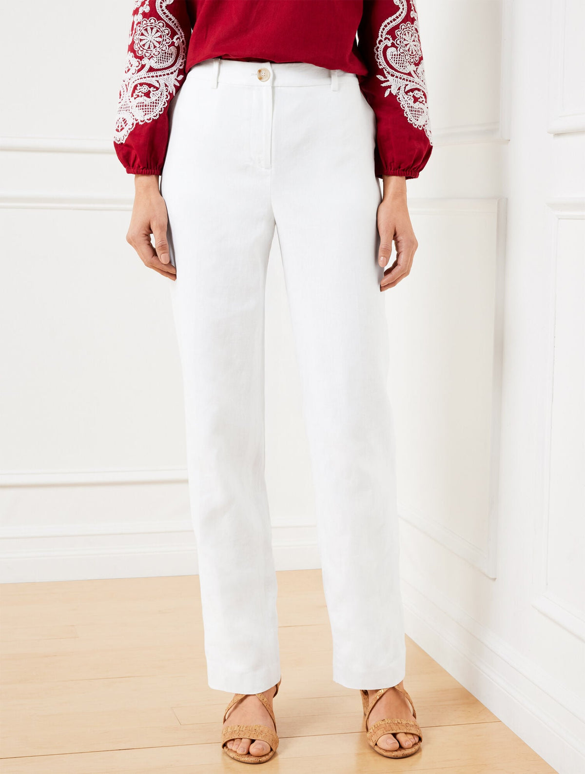 TALBOTS SOUTHAMPTON STRAIGHT LEG LINEN PANTS | Talbots sale