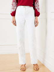TALBOTS SOUTHAMPTON STRAIGHT LEG LINEN PANTS | Talbots sale