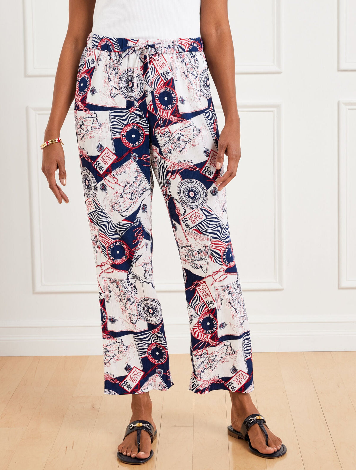 STRAIGHT ANKLE PULL-ON PANTS - CÔTE D’AZUR | Talbots near me