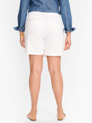 PLUS EXCLUSIVE SUMMERWEIGHT DENIM SKORT - WHITE | Talbots on sale