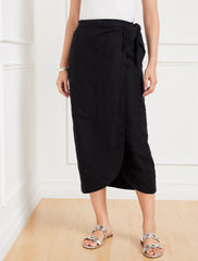 TULIP HEM LINEN MIDI SKIRT | Talbots near me