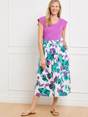 PIPER PLEATED SKIRT - PAINTED BLOOMS | Talbots on sale