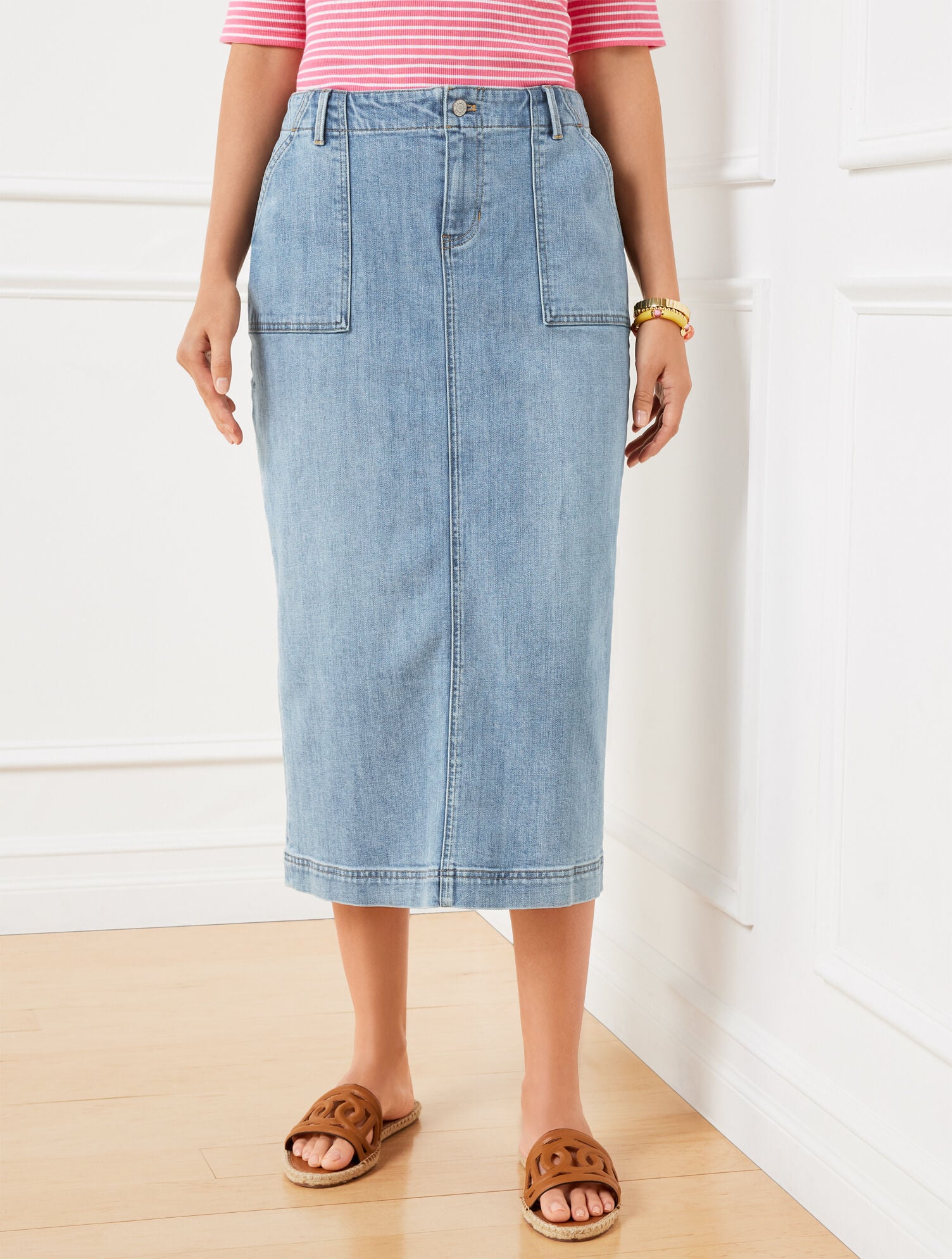 DENIM MIDI SKIRT - CORNELIA WASH | Talbots near me