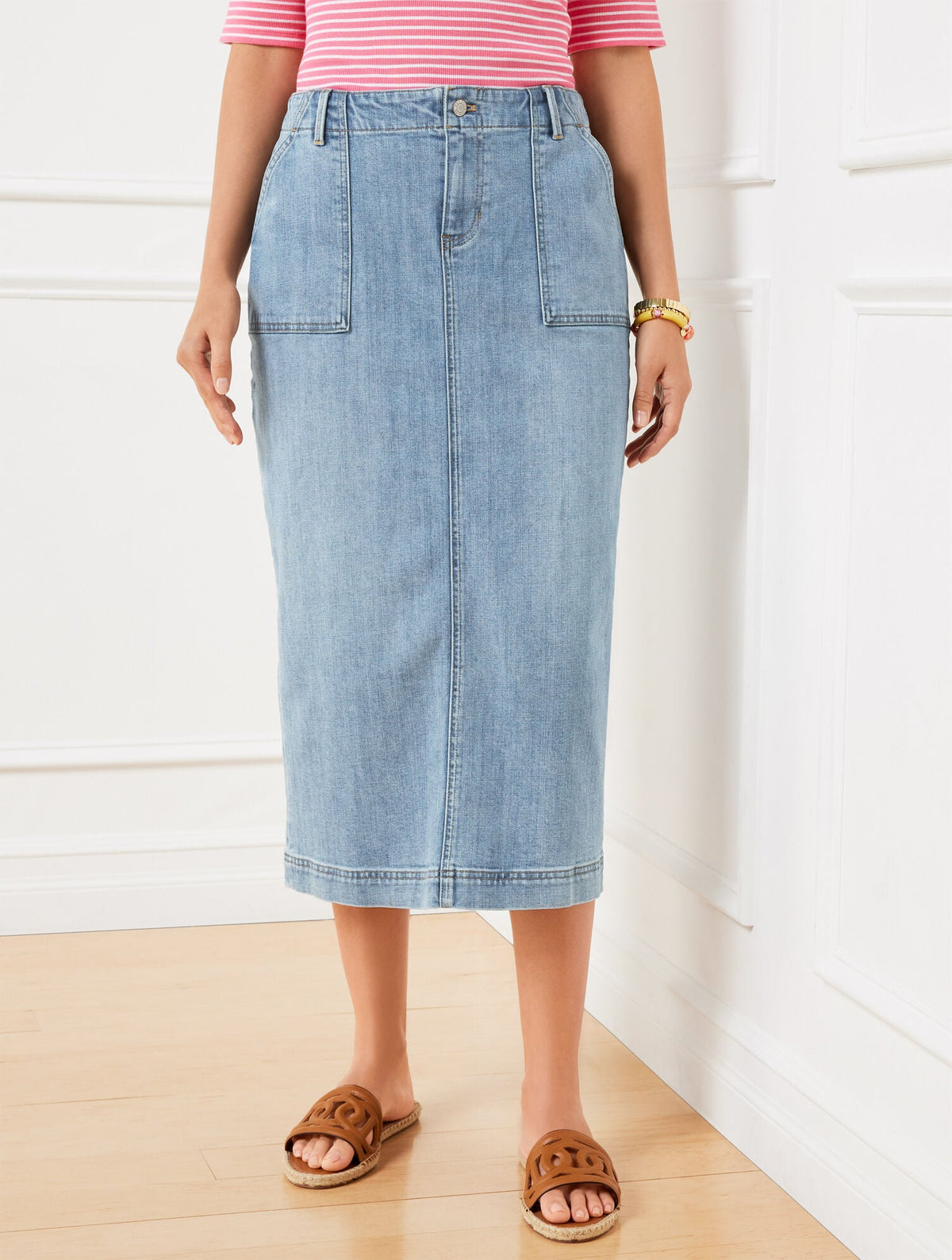 DENIM MIDI SKIRT - CORNELIA WASH | Talbots near me