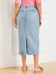 DENIM MIDI SKIRT - CORNELIA WASH | Talbots near me