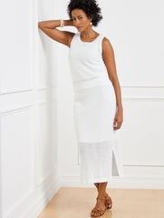 CROCHET POINTELLE MIDI SKIRT | Talbots US