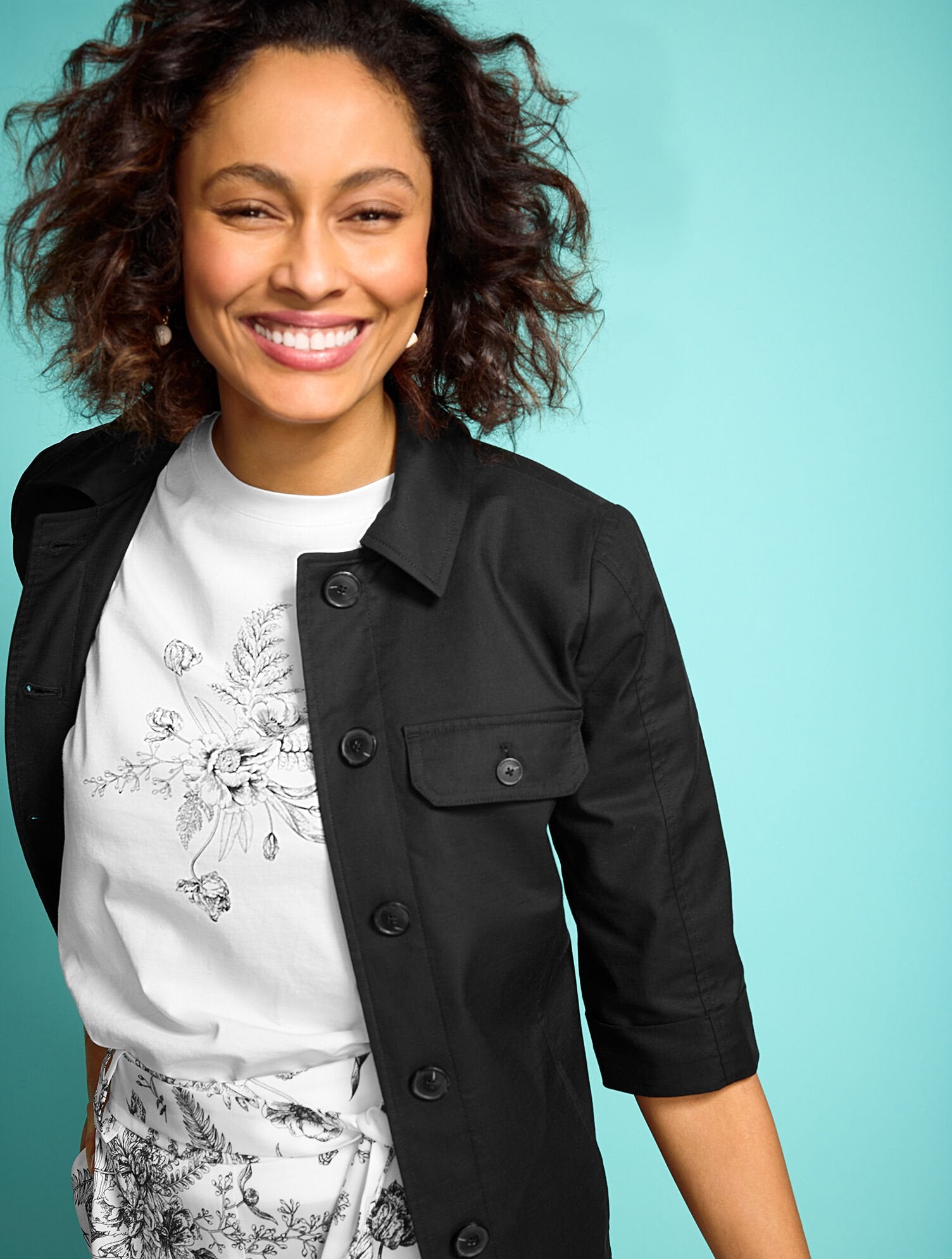 SLUB TWILL JACKET | Talbots discount