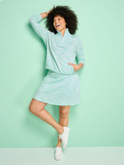 BUNGEE HEM HALF-ZIP SWEATSHIRT - PICNIC PLAID | Talbots outlet