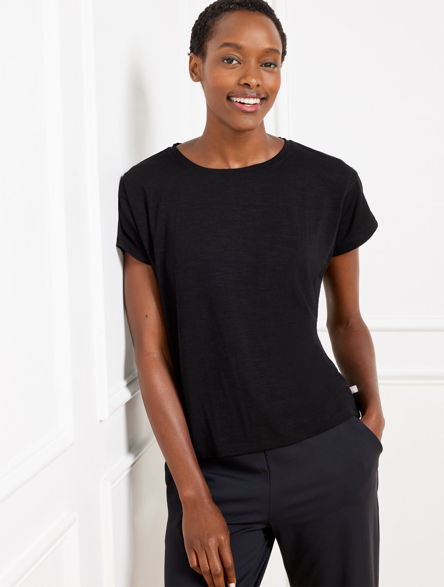 SUPERSOFT SLUB CREWNECK TEE | Talbots outlet