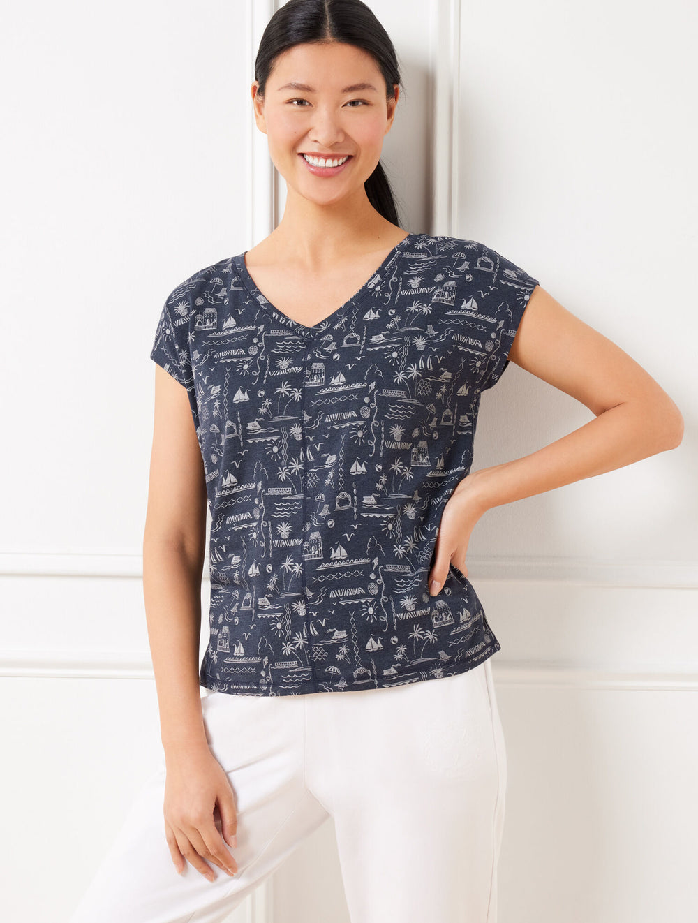 INDIGO/WHITE,XS,Misses