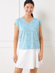 SUPERSOFT JERSEY V-NECK TEE - SEASIDE VILLA | Talbots near me