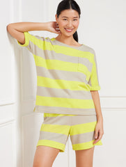 FRENCH TERRY TOP - RALLY STRIPE | Talbots sale