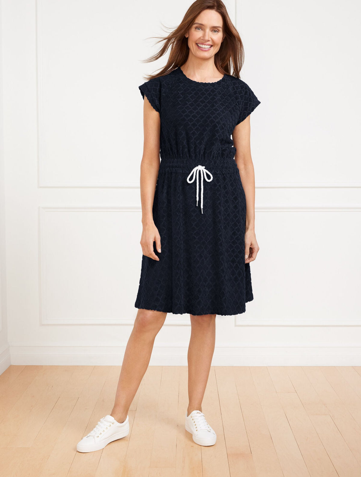 TOWEL TERRY T-SHIRT DRESS - SEASHELL | Talbots near me