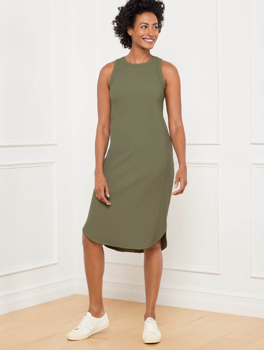 CONTOUR STRETCH RIB TANK DRESS | Talbots near me