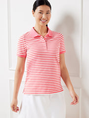 PIQUÉ POLO - ALLEY STRIPE | Talbots outlet